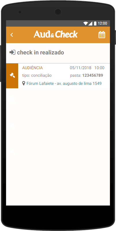 Check-in Audiência